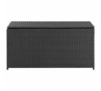 Berkfield Home Garden Storage Box Poly Rattan 100x50x50 cm Black | Size: 100 x 50 x 50 cm Berkfield Home Black 100 x 50 x 50 cm