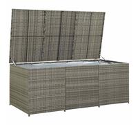 Berkfield Home Garden Storage Box Poly Rattan 180x90x70 cm Grey | Size: 180 x 90 x 70 cm Berkfield Home Grey 180 x 90 x 70 cm