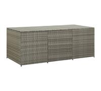 Berkfield Home Garden Storage Box Poly Rattan 180x90x70 cm Grey | Size: 180 x 90 x 70 cm Berkfield Home Grey 180 x 90 x 70 cm