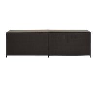 Berkfield Home Garden Storage Box Poly Rattan 200x50x60 cm Brown | Size: 200 x 50 x 60 cm Berkfield Home Brown 200 x 50 x 60 cm