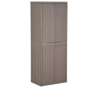 Berkfield Home Garden Storage Cabinet Brown 65x45x172 cm PP Wood Look | Size: 65 x 45 x 172 cm Berkfield Home Brown 65 x 45 x 172 cm