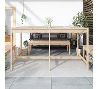 Berkfield Home Garden Table 203.5x90x110 cm Solid Wood Pine in Natural Berkfield Home Natural 203.5x90x110 cm