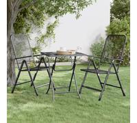 Berkfield Home Garden Table 60x60x72 cm Expanded Metal Mesh Anthracite in Black | Size: 60 x 60 x 72 cm Berkfield Home Black 60 x 60 x 72 cm