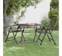 Berkfield Home Garden Table 80x80x72 cm Expanded Metal Mesh Anthracite in Black | Size: 80 x 80 x 72 cm Berkfield Home Black 80 x 80 x 72 cm