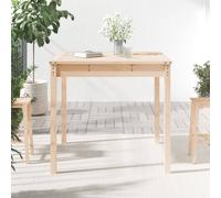 Berkfield Home Garden Table 82.5x82.5x76 cm Solid Wood Pine in Light Tan Berkfield Home Light Tan 82.5x82.5x76 cm