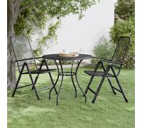 Berkfield Home Garden Table Ã˜80x72 cm Expanded Metal Mesh Anthracite in Black | Size: 80x72 cm Berkfield Home Black 80x72 cm