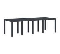 Berkfield Home Garden Table Anthracite 250x100x73 cm Poly Rattan in Dark Grey | Size: 250 x 100 x 73 cm Berkfield Home Dark Grey 250 x 100 x 73 cm