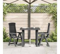 Berkfield Home Garden Table Anthracite 80x75x72 cm Plastic in Dark Grey | Size: 80 x 75 x 72 cm Berkfield Home Dark Grey 80 x 75 x 72 cm