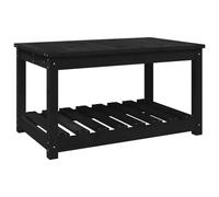Berkfield Home Garden Table Black 82.5x50.5x45 cm Solid Wood Pine Berkfield Home Black 82.5x50.5x45 cm