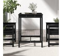 Berkfield Home Garden Table Black 82.5x82.5x110 cm Solid Wood Pine Berkfield Home Black 82.5x82.5x110 cm