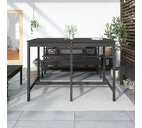 Berkfield Home Garden Table Grey 159.5x82.5x110 cm Solid Wood Pine Berkfield Home Grey 159.5x82.5x110 cm