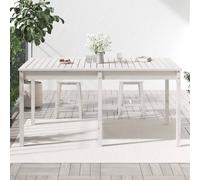 Berkfield Home Garden Table White 159.5x82.5x76 cm Solid Wood Pine Berkfield Home White 159.5x82.5x76 cm