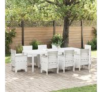 Berkfield Home Garden Table White 250x100x73 cm Poly Rattan | Size: 250 x 100 x 73 cm Berkfield Home White 250 x 100 x 73 cm