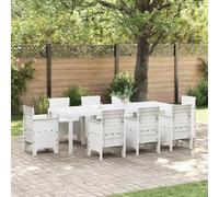 Berkfield Home Garden Table White 250x100x73 cm Poly Rattan | Size: 250 x 100 x 73 cm Berkfield Home White 250 x 100 x 73 cm