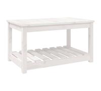 Berkfield Home Garden Table White 82.5x50.5x45 cm Solid Wood Pine Berkfield Home White 82.5x50.5x45 cm