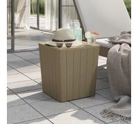 Berkfield Home Garden Table with Removable Lid Light Brown Polypropylene Berkfield Home Brown