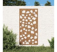 Berkfield Home Garden Wall Decoration 105x55 cm Corten Steel Maple Leaf Design in Brown Berkfield Home Brown 105x55 cm