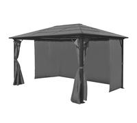 Berkfield Home Gazebo with Curtain Anthracite Aluminium 400x300 cm in Dark Grey Berkfield Home Dark Grey 400x300 cm