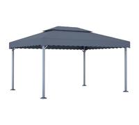 Berkfield Home Gazebo with LED String Lights 400x300 cm Anthracite Aluminium in Dark Grey Berkfield Home Dark Grey 400x300 cm