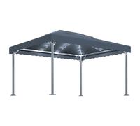 Berkfield Home Gazebo with LED String Lights 400x300 cm Anthracite Aluminium in Dark Grey Berkfield Home Dark Grey 400x300 cm