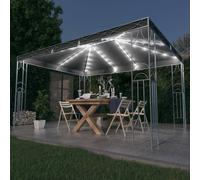 Berkfield Home Gazebo with LED String Lights 400x300 cm Anthracite in Black Berkfield Home Black 400x300 cm