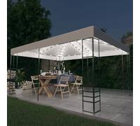 Berkfield Home Gazebo with LED String Lights 4x3x2.7 m White Berkfield Home White