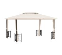 Berkfield Home Gazebo with Sidewalls&Double Roofs 3x4 m Cream in Beige Berkfield Home Beige