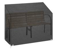 Berkfield Home Graden Bench Cover 8 Eyelets 160x70x70/88 cm Polyethylene in Black Berkfield Home Black 160x70x70/88 cm