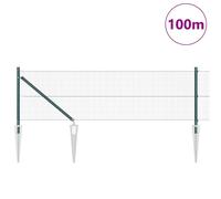 Berkfield Home Green Welded Wire Fence with 13 Spike Posts Green 0.8x100 m Steel Berkfield Home Green