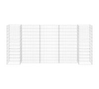 Berkfield Home H-Shaped Gabion Planter Steel Wire 260x40x120 cm in Silver | Size: 260 x 40 x 120 cm Berkfield Home Silver 260 x 40 x 120 cm