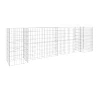 Berkfield Home H-Shaped Gabion Planter Steel Wire 260x40x80 cm in Silver | Size: 260 x 40 x 80 cm Berkfield Home Silver 260 x 40 x 80 cm
