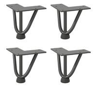 Berkfield Home Hairpin Table Legs 4 pcs Anthracite 10 cm Solid Steel in Charcoal Berkfield Home Charcoal