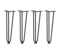 Berkfield Home Hairpin Table Legs 4 pcs Anthracite 42 cm Solid Steel in Black Berkfield Home Black