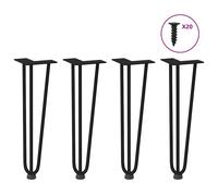 Berkfield Home Hairpin Table Legs 4 pcs Black 42 cm Solid Steel Berkfield Home Black