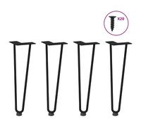 Berkfield Home Hairpin Table Legs 4 pcs Black 42 cm Solid Steel Berkfield Home Black