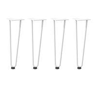 Berkfield Home Hairpin Table Legs 4 pcs White 42 cm Solid Steel Berkfield Home White