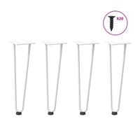 Berkfield Home Hairpin Table Legs 4 pcs White 42 cm Solid Steel Berkfield Home White