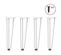 Berkfield Home Hairpin Table Legs 4 pcs White 42 cm Solid Steel Berkfield Home White
