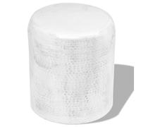 Berkfield Home Hammered Aluminium Stool/Side Table Silver Berkfield Home Silver