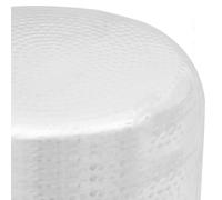 Berkfield Home Hammered Aluminium Stool/Side Table Silver Berkfield Home Silver