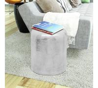 Berkfield Home Hammered Aluminium Stool/Side Table Silver Berkfield Home Silver