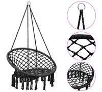 Berkfield Home Hammock Swing Chair 80 cm Anthracite in Black Berkfield Home Black