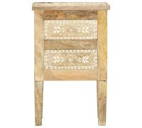 Berkfield Home Hand Painted bedside Cabinet 40x30x60 cm Solid Mango Wood in Brown | Size: 40 x 30 x 60 cm Berkfield Home Brown 40 x 30 x 60 cm