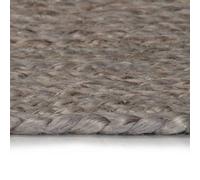 Berkfield Home Handmade Rug Jute Round 120 cm Grey | Size: 100 cm diameter Berkfield Home Grey 100 cm diameter