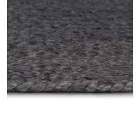 Berkfield Home Handmade Rug Jute Round 150 cm Dark Grey | Size: 100 cm diameter Berkfield Home Dark Grey 100 cm diameter