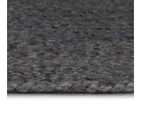 Berkfield Home Handmade Rug Jute Round 90 cm Dark Grey | Size: 100 cm diameter Berkfield Home Dark Grey 100 cm diameter