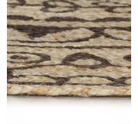 Berkfield Home Handmade Rug Jute with Dark Brown Print 120 cm | Size: Medium Berkfield Home Brown Medium