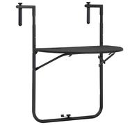 Berkfield Home Hanging Balcony Table Brown 60x64x83.5 cm Plastic Rattan Look in Dark Grey Berkfield Home Dark Grey 60x64x83.5 cm