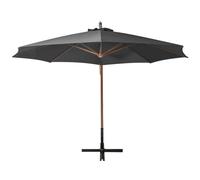 Berkfield Home Hanging Parasol with Pole Anthracite 3.5x2.9 m Solid Fir Wood in Black Berkfield Home Black