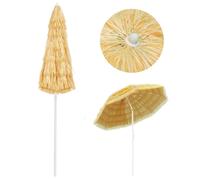 Berkfield Home Harmful Beach Umbrella Natural 240 cm Hawaii Style Berkfield Home Natural